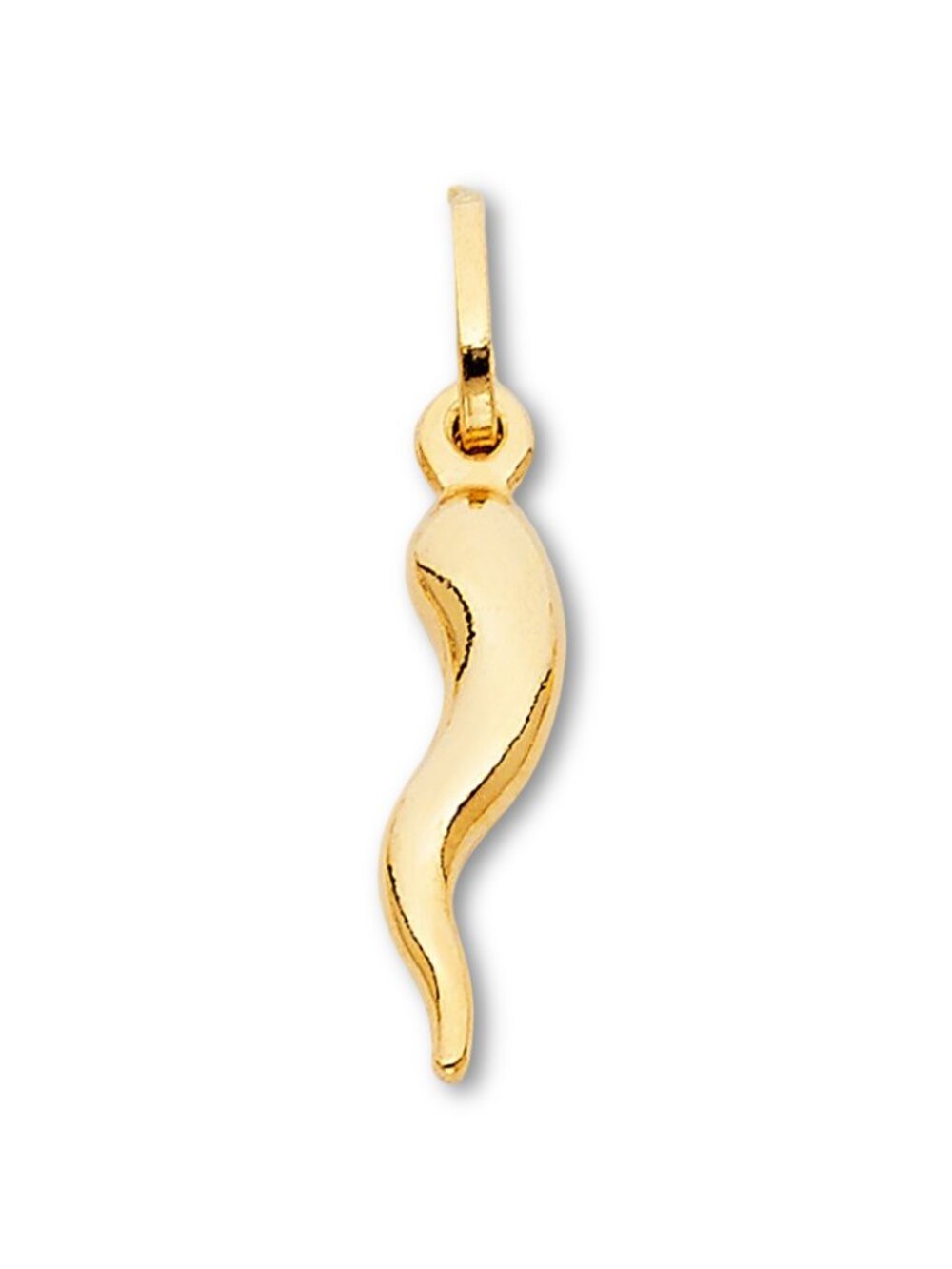 14K Gold Horn Pendant | Dainty Good Luck Amulet Charm By Tehrani Jewelry